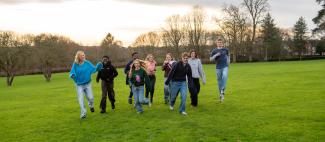 Catalyst group on Framlingham lawn